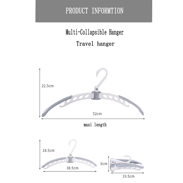 Collapsible Plastic Hanger with Flexible Length Multi-Clothes hangers ...